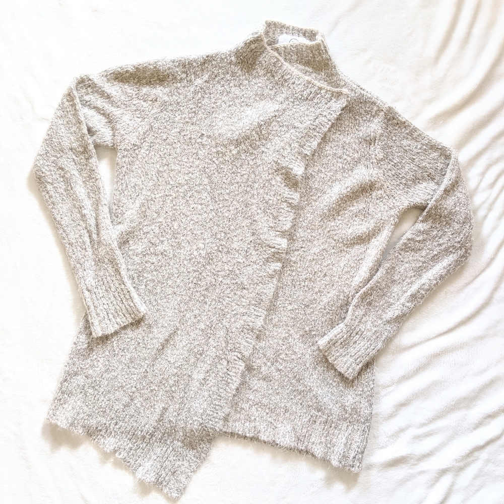 Sloane Rouge Snap Collar Gray Cardigan